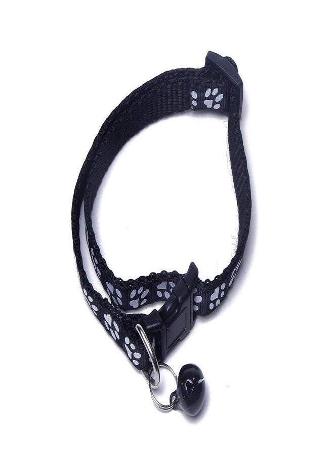 Pet Guard طوق للقطط والجراء قابل لتعديل الطول مع جرس (أسود) - Image 4